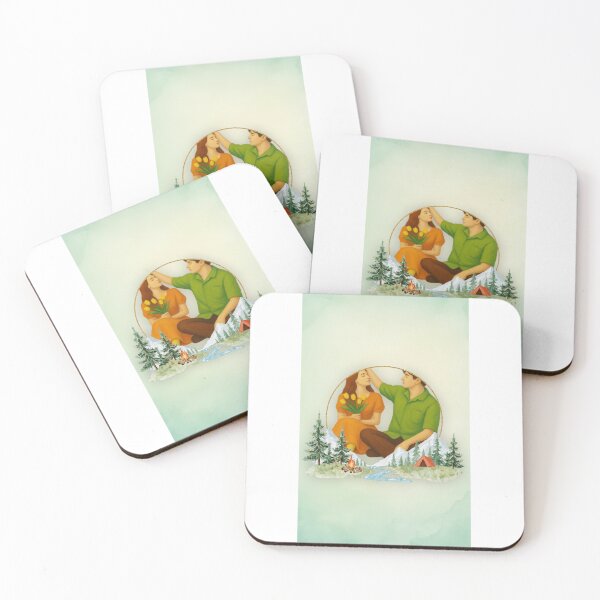 Item preview, Kawaii aesthetic couple and mountain and sun designed and sold by happypanda20.