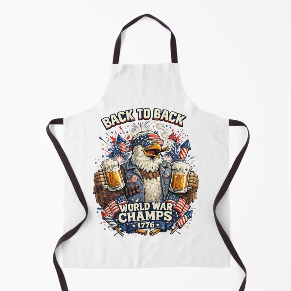 Item preview, Back To Back World War Champs 1776 Funny Patriotic Eagle USA Independence Day Shirt designed and sold by CreativeNest Prints.