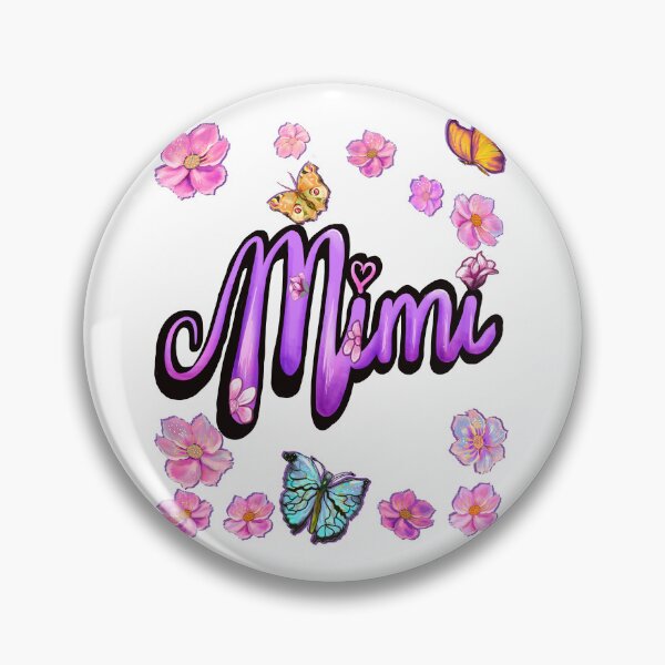 Item preview, Mimi Top 10 best personalised personalized custom name purple cursive with butterflies and soft pink flower petals designed and sold by Artonmytee.
