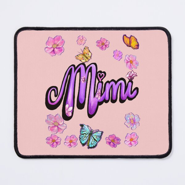 Item preview, Mimi Top 10 best personalised personalized custom name purple cursive with butterflies and soft pink flower petals designed and sold by Artonmytee.
