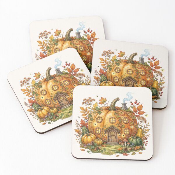 Item preview, Pumpkin Fairy House Autumn Cottagecore Art designed and sold by CalmCapy Co.