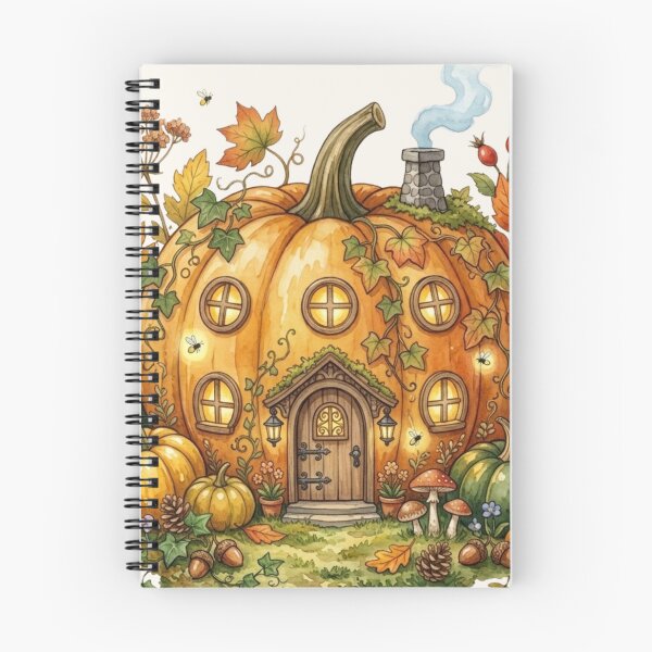 Item preview, Pumpkin Fairy House Autumn Cottagecore Art designed and sold by CalmCapy Co.