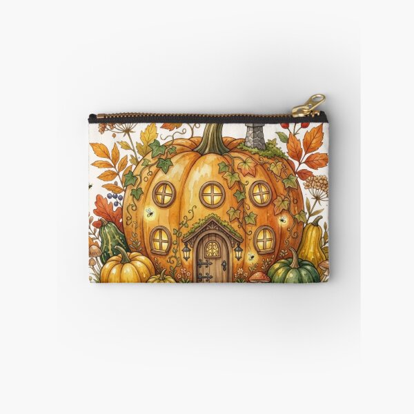 Item preview, Pumpkin Fairy House Autumn Cottagecore Art designed and sold by CalmCapy Co.