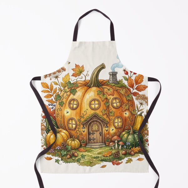 Item preview, Pumpkin Fairy House Autumn Cottagecore Art designed and sold by CalmCapy Co.