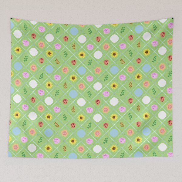 Item preview, Seamless Diamond Lattice Floral Pattern designed and sold by HappySunday001.