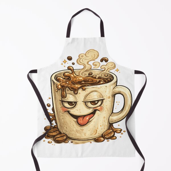 Item preview, Cheeky cartoon coffee cup mascot splashing hot coffee designed and sold by ARIN2550.