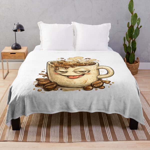 Item preview, Cheeky cartoon coffee cup mascot splashing hot coffee designed and sold by ARIN2550.
