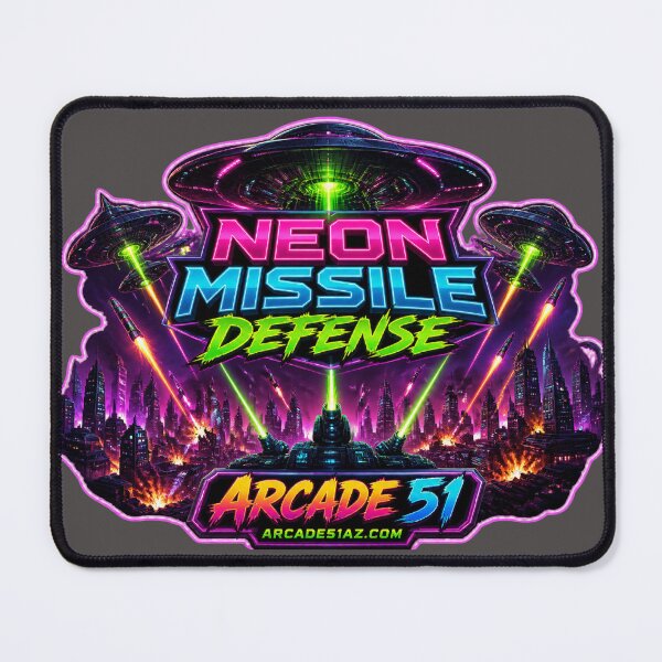 Item preview, Neon Missile Defense designed and sold by Arcade51az.