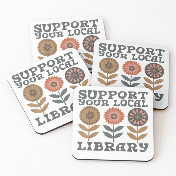 Item preview, Groovy Support Your Local Library Book Reader Lover Bookworm T-Shirt designed and sold by KTY-NUSS.