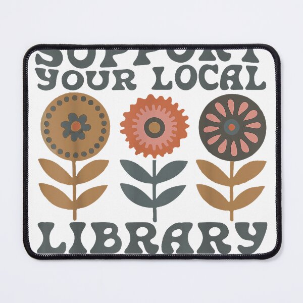 Item preview, Groovy Support Your Local Library Book Reader Lover Bookworm T-Shirt designed and sold by KTY-NUSS.