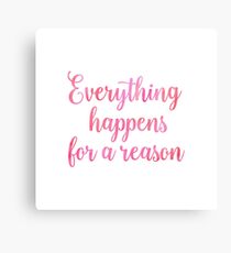 Inspirational Watercolor Quote Canvas Print