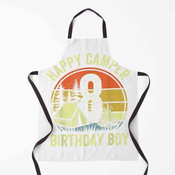 Item preview, Happy Camper 8 Funny Camping Campfire 8th Birthday Boy T-Shirt designed and sold by RKdrawings.