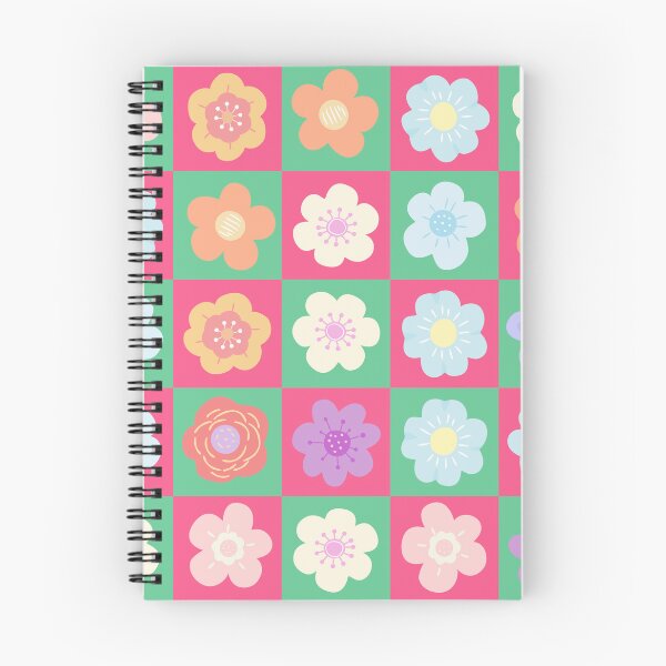 Item preview, Retro Floral Checkerboard Pattern designed and sold by HappySunday001.