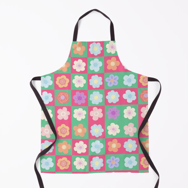 Item preview, Retro Floral Checkerboard Pattern designed and sold by HappySunday001.