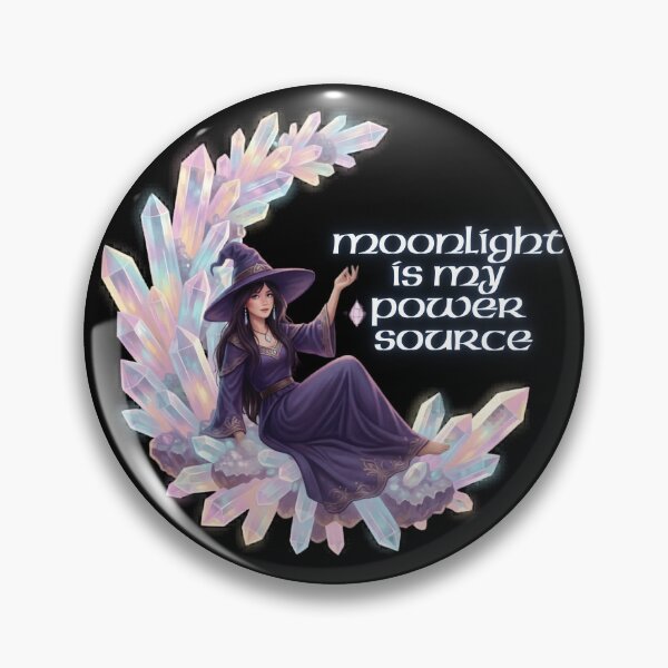 Item preview, Moonlight Is My Power Source | Crystal Moon Witch Celestial Magic designed and sold by Starlett Designs.