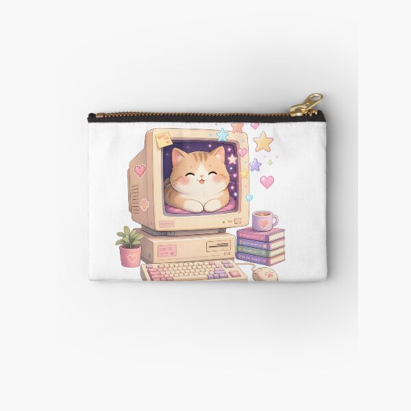 Item preview, Retro Computer Kawaii Cat Lover Gift designed and sold by KooksStudio.