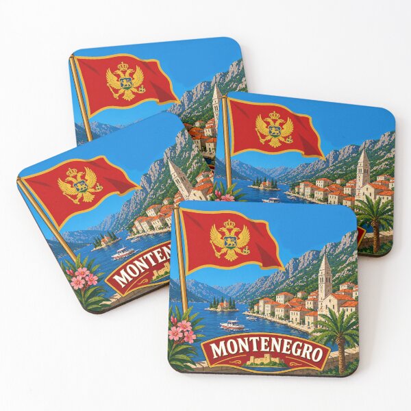Item preview, Montenegro with Bay of Kotor and Coastal Village designed and sold by Myra365Art.