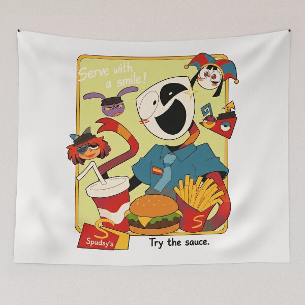 Item preview, Spudsy's Serve With A Smile Try The Sauce Digital Circus Fast Food designed and sold by SeraXYZ.