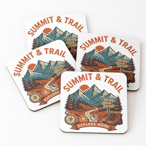 Item preview, Vintage Summit Trail Hiking Vector Badge Logo designed and sold by Gabe1983.