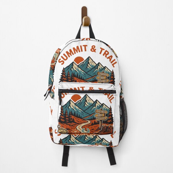 Item preview, Vintage Summit Trail Hiking Vector Badge Logo designed and sold by GabeMountainArt.