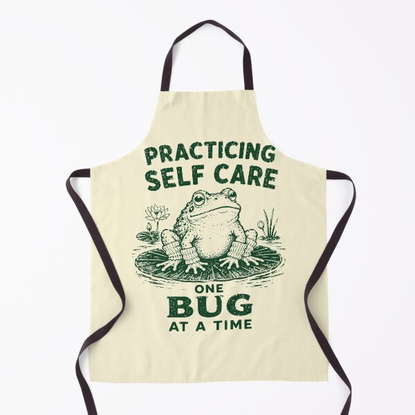 Item preview, Vintage Frog Practicing Self Care designed and sold by Imaginationbeyond.
