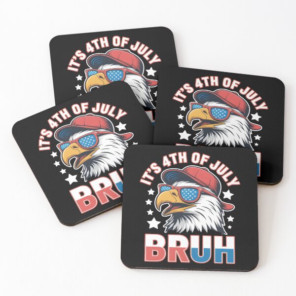 Item preview, It’s 4th of July Bruh Shirt – Funny Patriotic Eagle & USA Dog American Flag T-Shirt designed and sold by ZyxDes.
