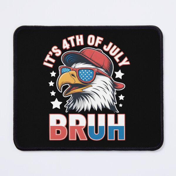 Item preview, It’s 4th of July Bruh Shirt – Funny Patriotic Eagle & USA Dog American Flag T-Shirt designed and sold by ZyxDes.