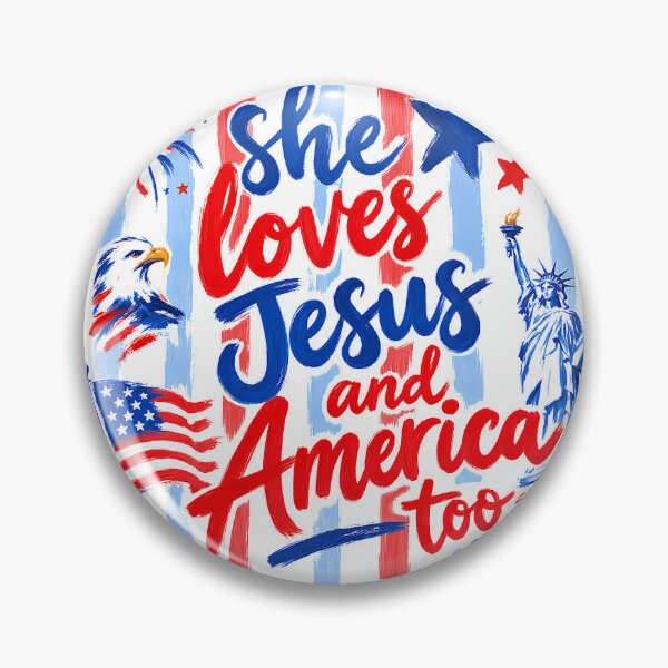 Item preview, She loves Jesus and America too designed and sold by Tiny-Love ⭐⭐⭐⭐⭐.