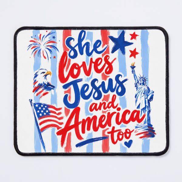 Item preview, She loves Jesus and America too designed and sold by Tiny-Love ⭐⭐⭐⭐⭐.