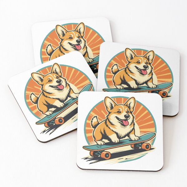 Item preview, A cheerful little dog is riding a skateboard designed and sold by PawelZmich.