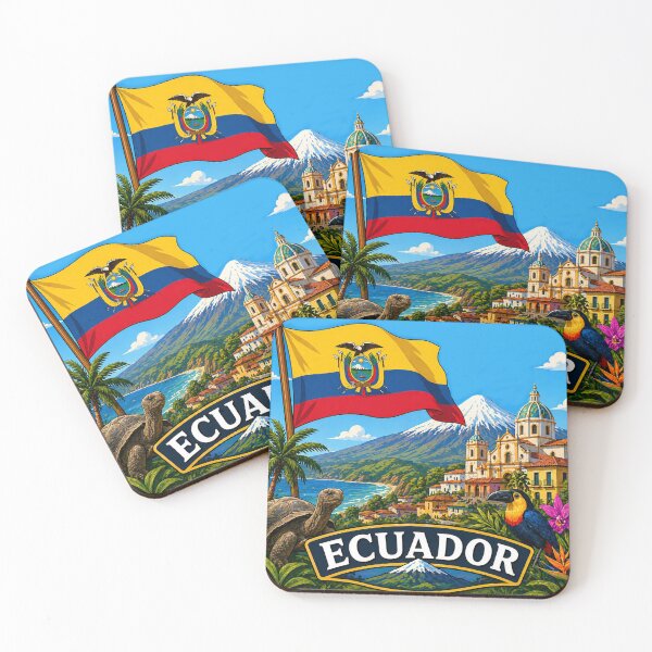 Item preview, Ecuador with Flag designed and sold by Myra365Art.