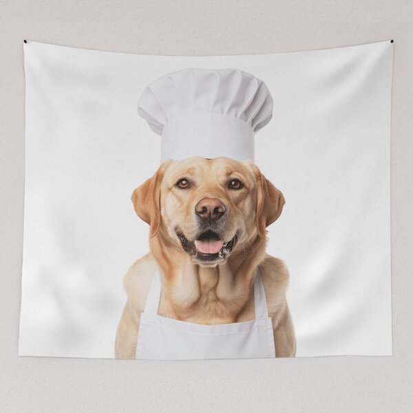 Item preview, Funny Labrador Retriever Dog Chef Realistic Animal Cooking Humor Art designed and sold by LazyOwlStore.