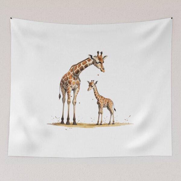 Item preview, Cute Papa Giraffe And Baby Watercolor Father's Day designed and sold by AQUILAKREO.