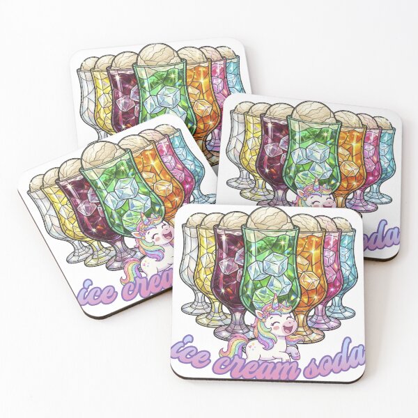 Item preview, Colorful ice cream soda -with a unicorn- designed and sold by LOVEARTDESIGN.