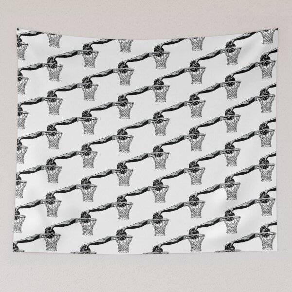 Item preview, Basketball Slam Dunk Hand Hoop Silhouette Art designed and sold by onjcdesign.