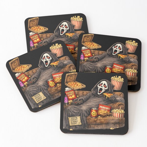 Item preview, Ghostface Movie Night Funny Horror Parody | Pizza, Popcorn & Couch Chill | WAZZUP! designed and sold by RockyLambda.