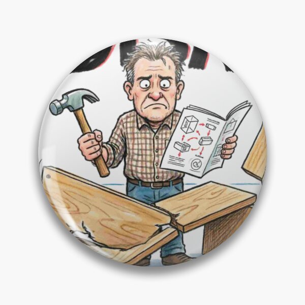 Item preview, DIY Disaster - Furniture Assembly Fail Funny Cartoon designed and sold by Petringo.