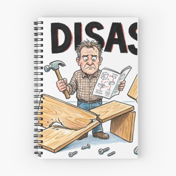 Item preview, DIY Disaster - Furniture Assembly Fail Funny Cartoon designed and sold by Petringo.