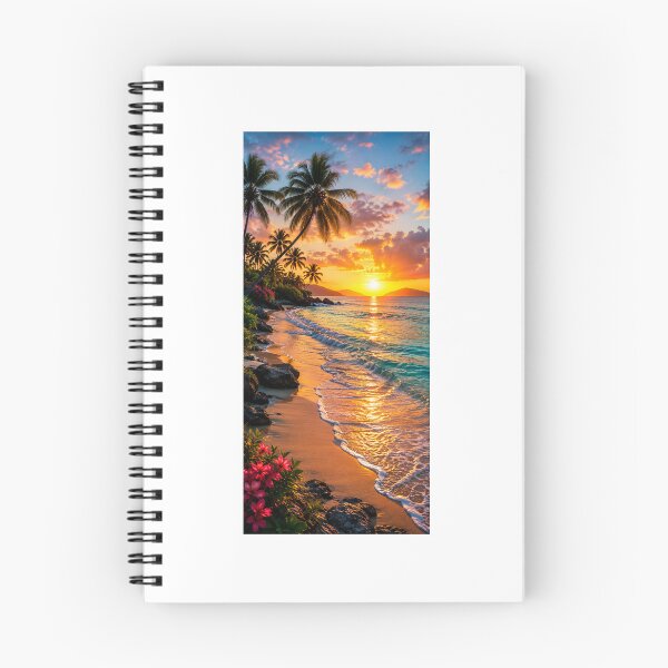 Item preview, Tropical Paradise Sunset Beach | Ocean Escape Nature Art designed and sold by Wild Harbor.