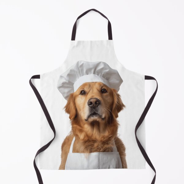 Item preview, Funny Golden Retriever Dog Chef Realistic Animal Cooking Humor Art designed and sold by LazyOwlStore.