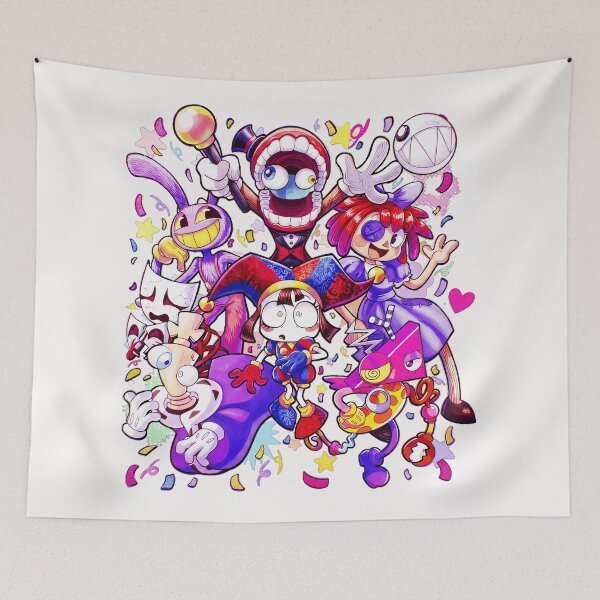 Item preview, The Amazing Digital Circus Characters Fan Design designed and sold by SeraXYZ.