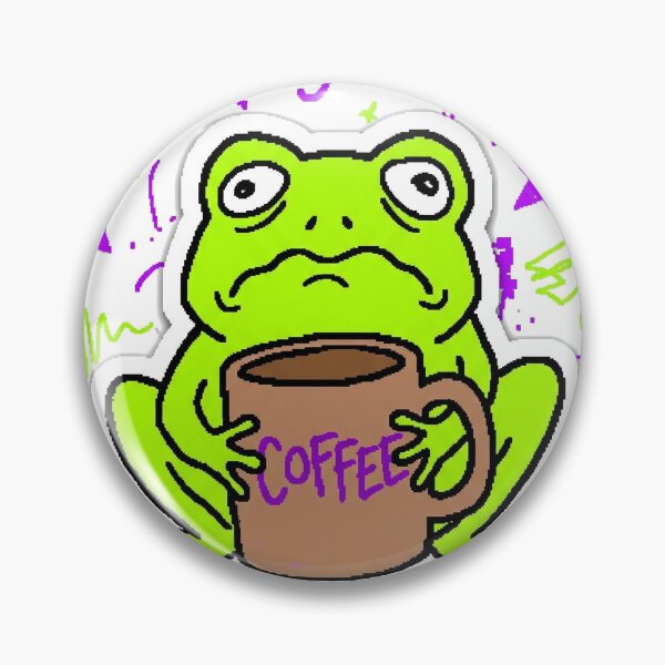 Item preview, Surviving Somehow Frog with Coffee designed and sold by UrbanVoid Studio.