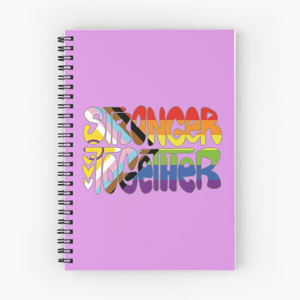 Item preview, Stronger Together Pride Flag Text Art (pink bg) designed and sold by dysperdis.