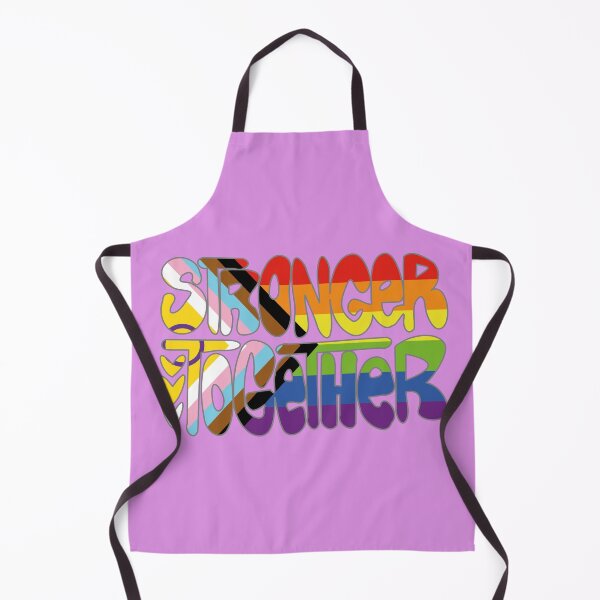 Item preview, Stronger Together Pride Flag Text Art (pink bg) designed and sold by dysperdis.