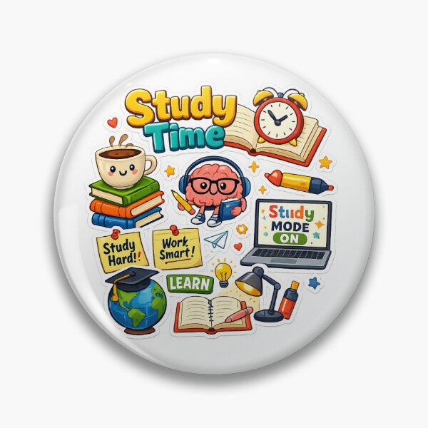 Item preview, Study Time Sticker Pack | Study Mode ON | Cute Student Motivation PNG designed and sold by Ishratparween11.
