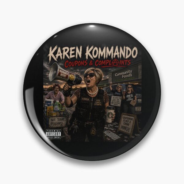 Item preview, Karen Kommando: Coupons & Complaints | Funny Satirical Heavy Metal Album Cover designed and sold by RockyLambda.