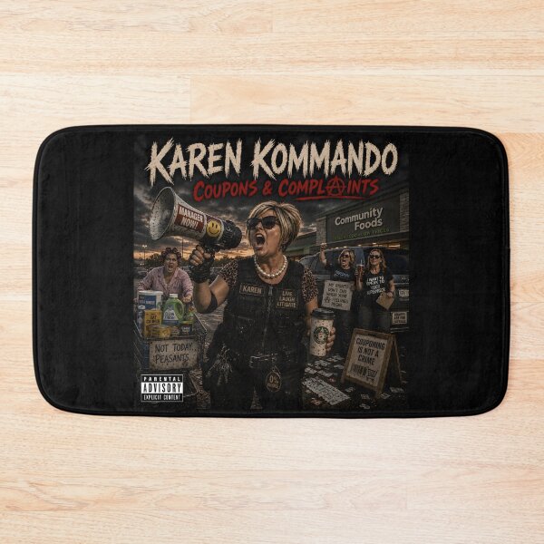 Item preview, Karen Kommando: Coupons & Complaints | Funny Satirical Heavy Metal Album Cover designed and sold by RockyLambda.