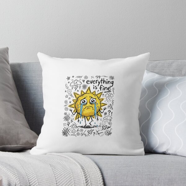 Item preview, Crying Sun Everything Is Fine Doodle designed and sold by UrbanVoid Studio.