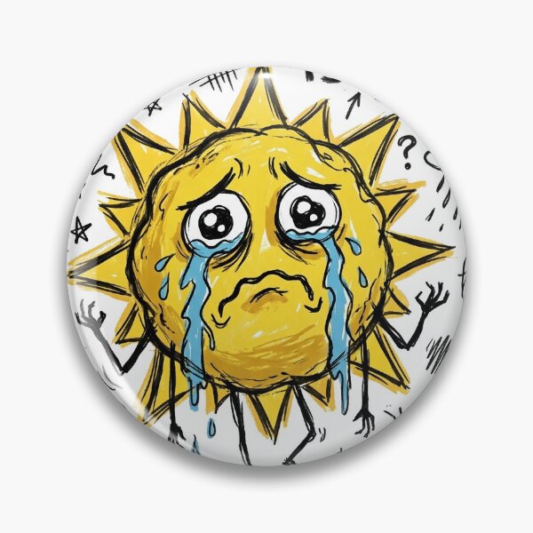 Item preview, Crying Sun Everything Is Fine Doodle designed and sold by UrbanVoid Studio.