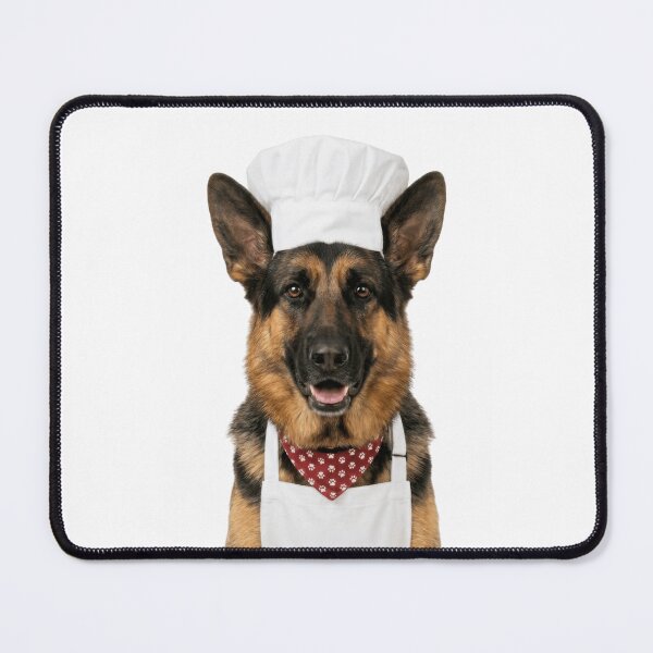 Item preview, Funny German Shepherd Dog Chef Realistic Animal Cooking Humor Art designed and sold by LazyOwlStore.